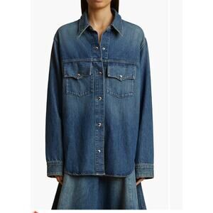 Khaite Jinn Denim Shirt Jacket Shacket 2024 Jeans Women's 2 Oversized Archer
